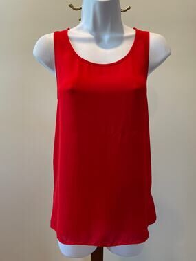Express Sheer Split‑Back Sleeveless Top – Size S